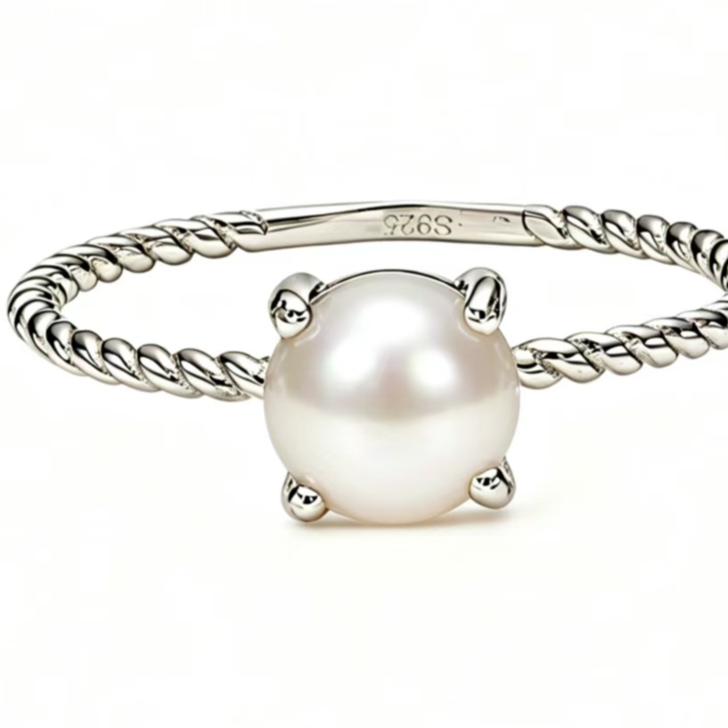 Twisted rope braided ring