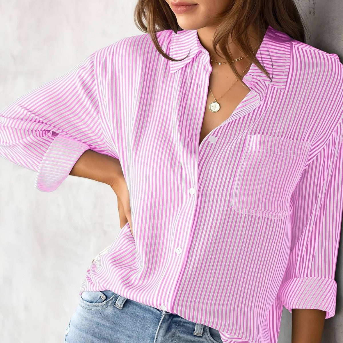 Women's Striped Woven Shirt