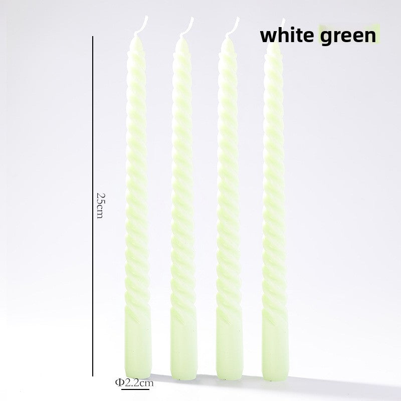 Vintage spiral long rod candle teemdrop