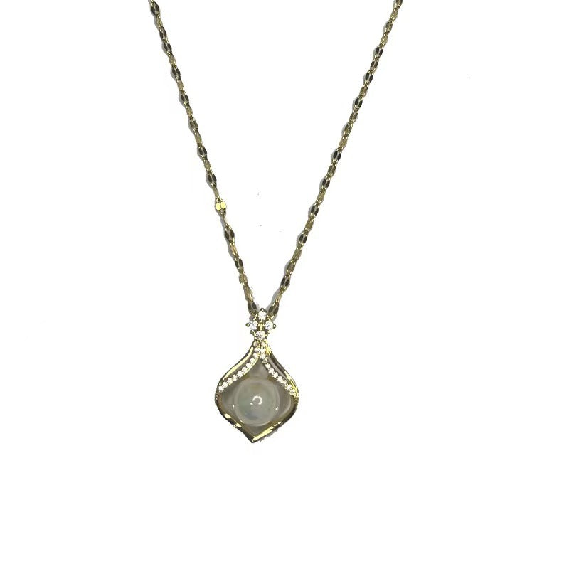 Small pouch pearl necklace teemdrop