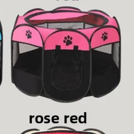 Foldable Waterproof Pet Tent Scratch-Resistant Cat Enclosure Breathable Paw Print Playpen