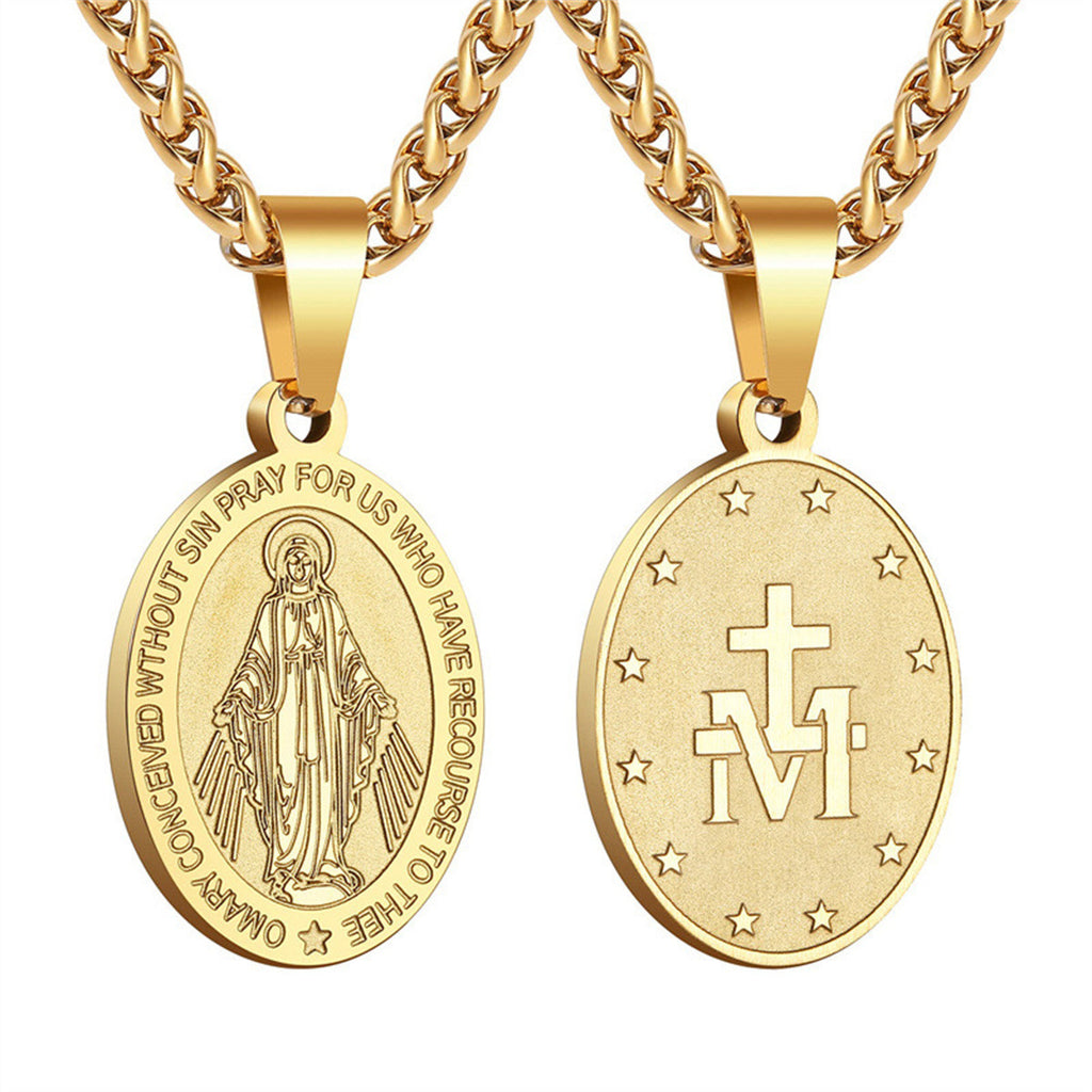 Retro oval double-sided pendant teemdrop