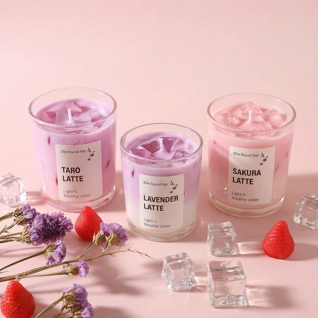 Creative Matcha Cup-Shaped Jelly Wax Scented Candle