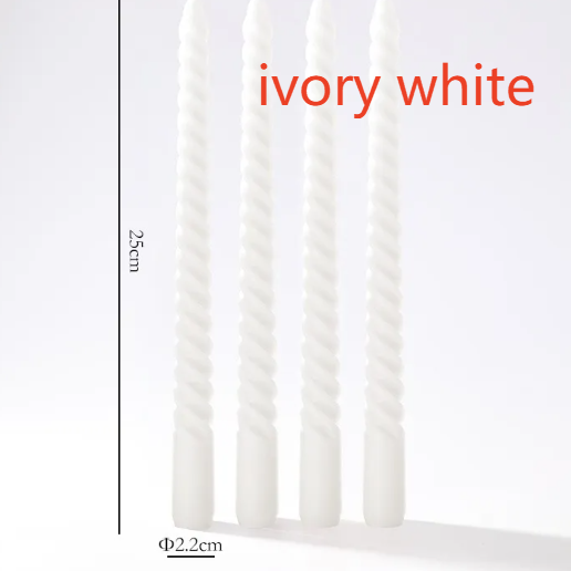 Vintage spiral long rod candle teemdrop