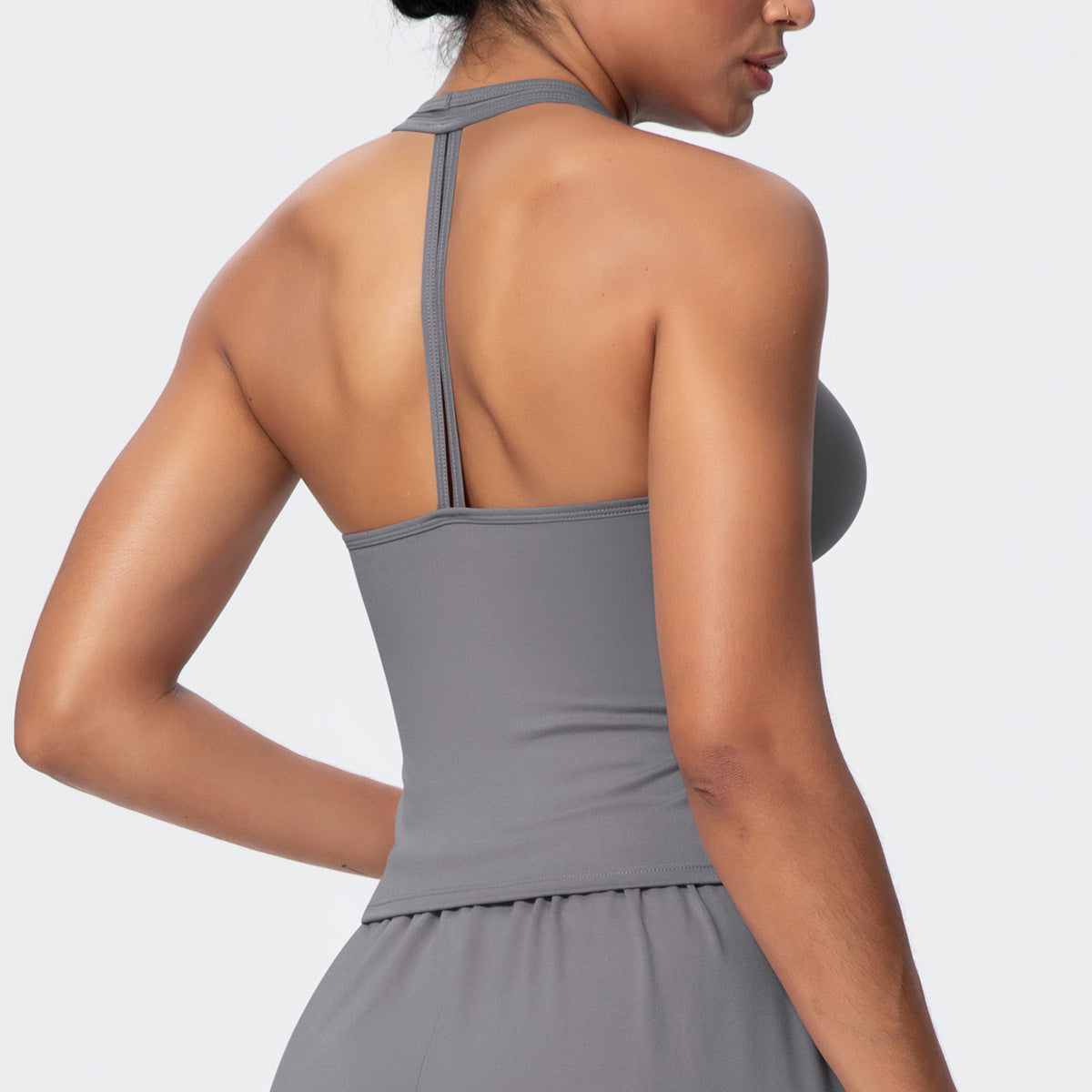 Ladies' stretchable breathable three-piece yoga set teemdrop