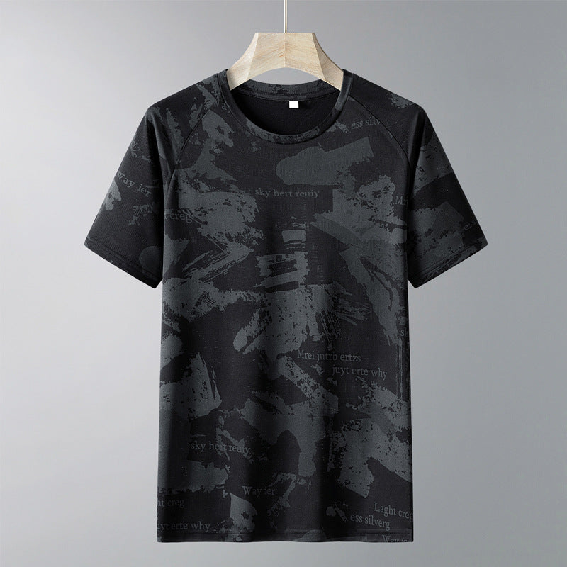 Men's Quick-Dry Ice Silk Camouflage Short Sleeve T-Shirt teemdrop