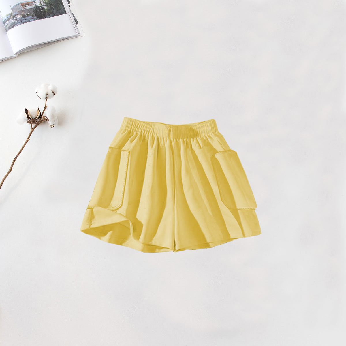 Cotton Home Pants Pajama Pants Women's Summer Shorts Loose Casual Home Outer Wearing Thin Double Pockets
