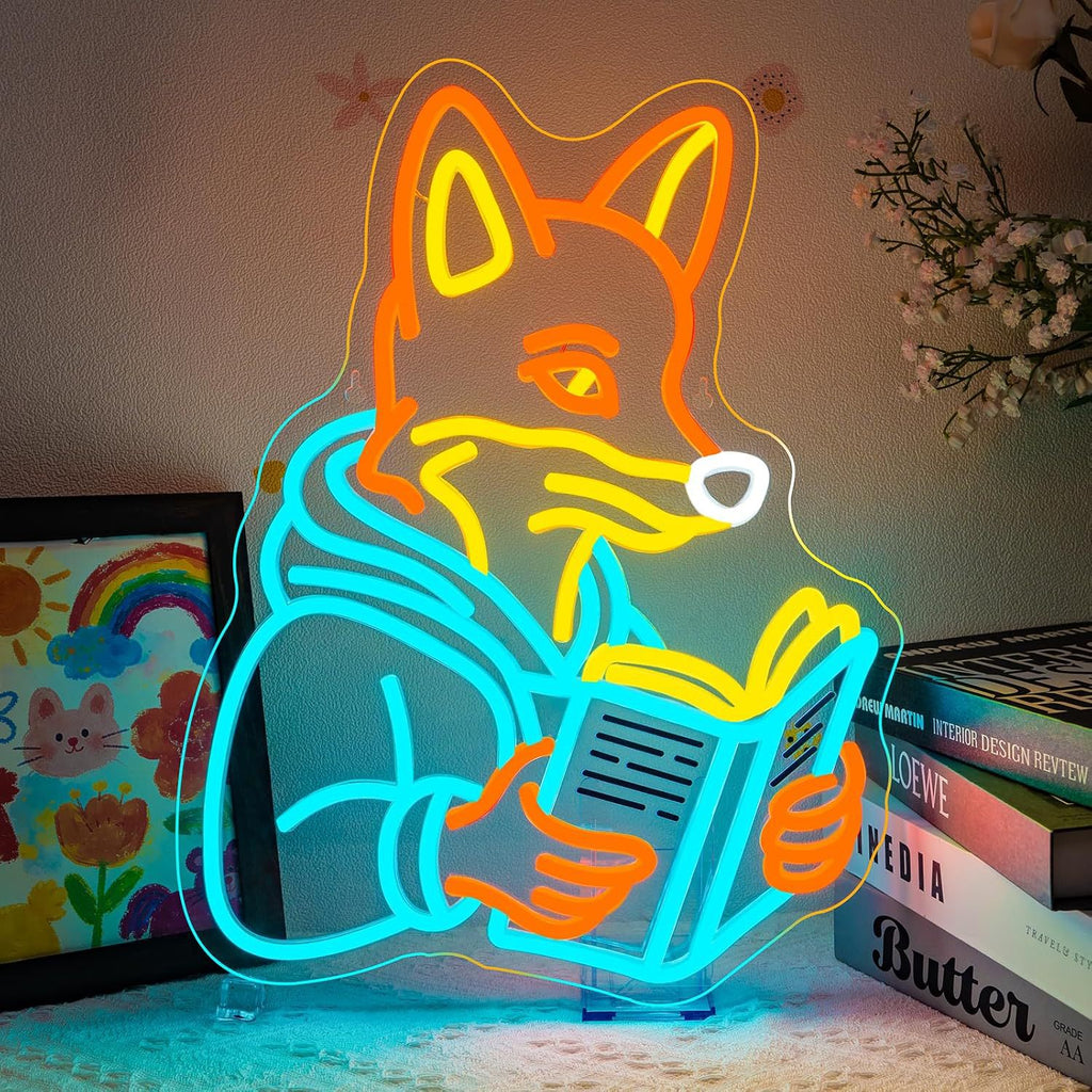 Dimmable LED Reading Neon Sign Wall Decor Light teemdrop