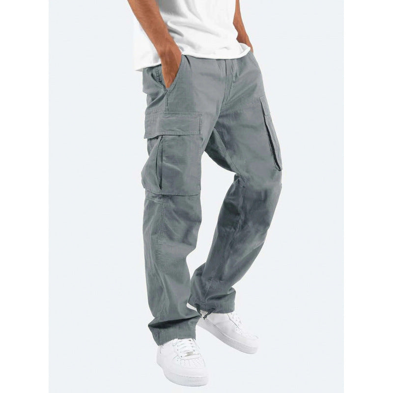 Mens Cargo Pants with Drawstring Waist