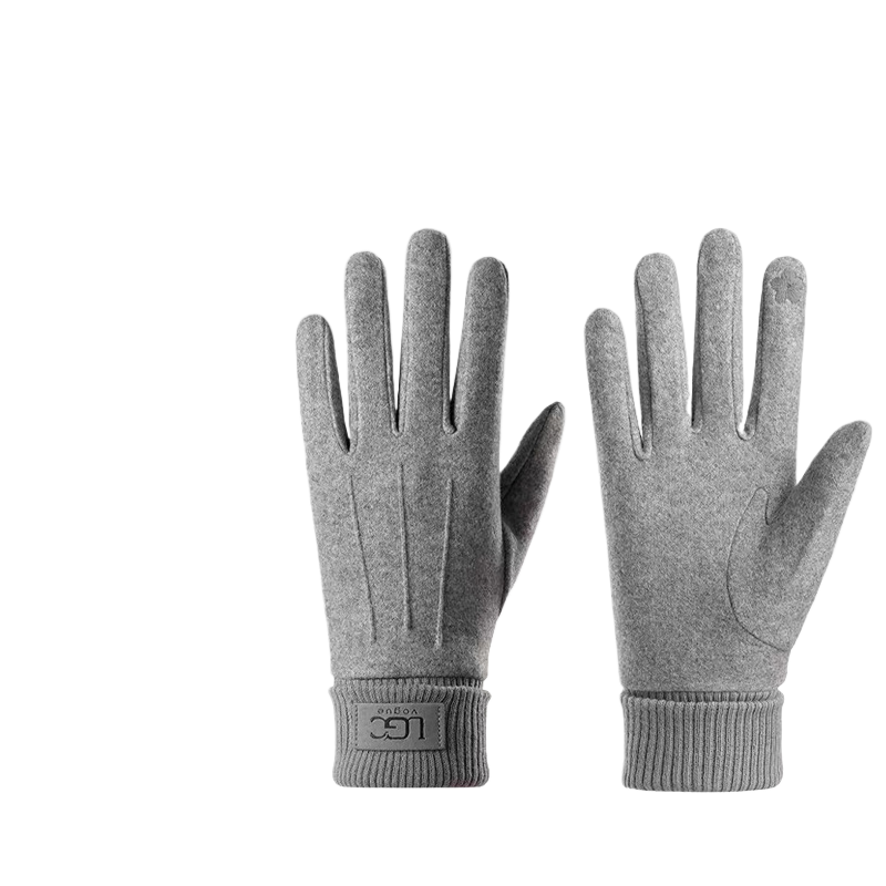 Winter Touchscreen Warm Plush Lined Knit Gloves Anti-Slip Windproof