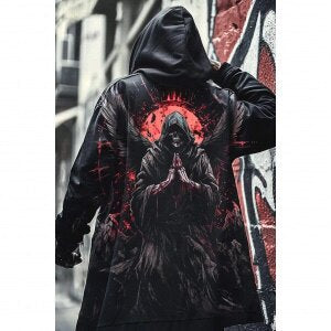 Men's 3D Printed Loose Fit Stand Collar Cardigan Sweater teemdrop