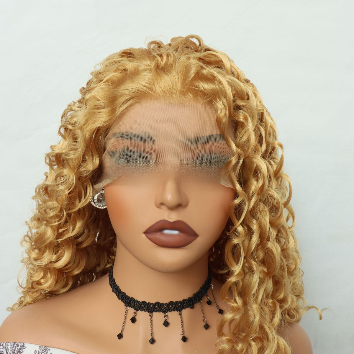 13x4 Lace Front Golden Curly Wig