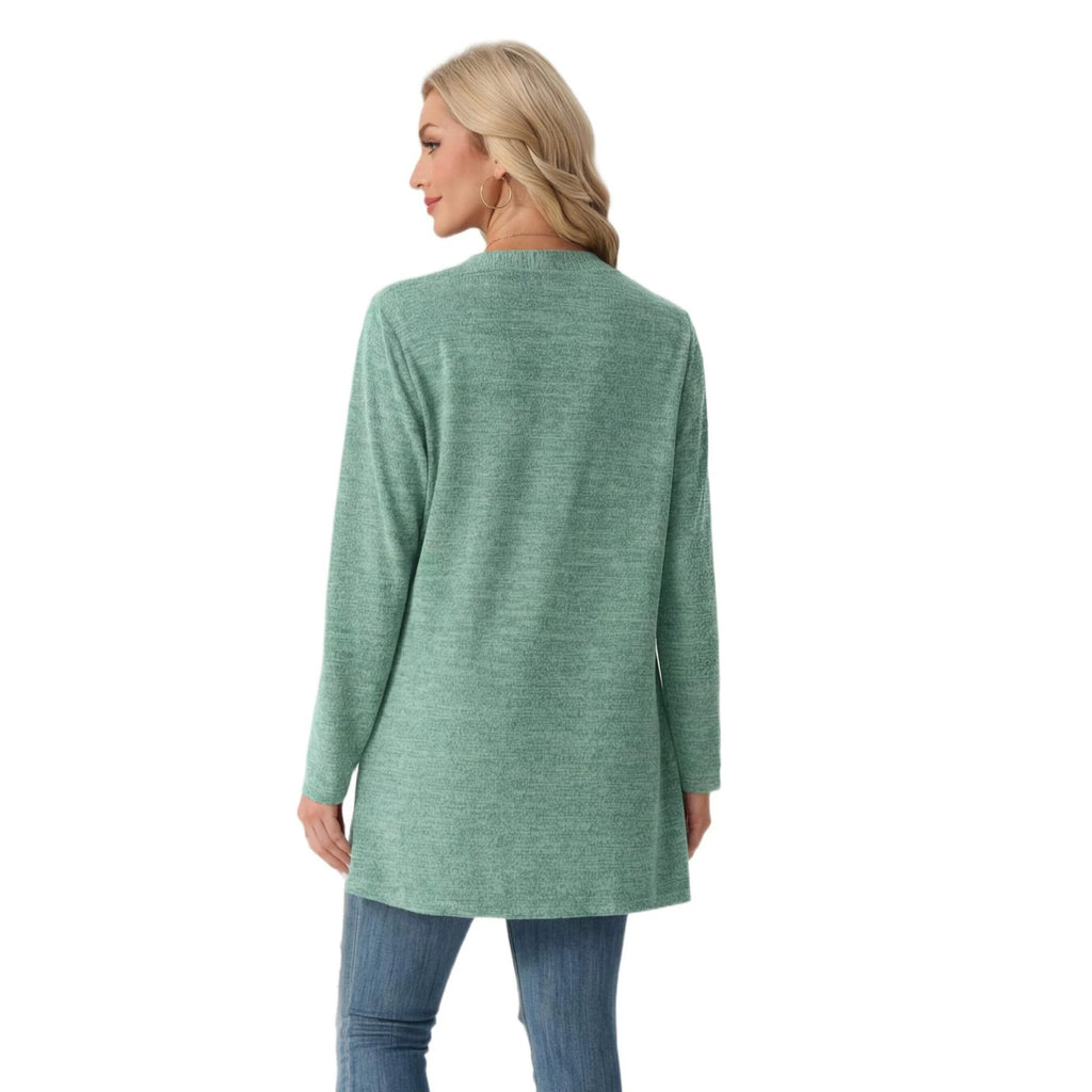 Long-sleeved knit sweater teemdrop