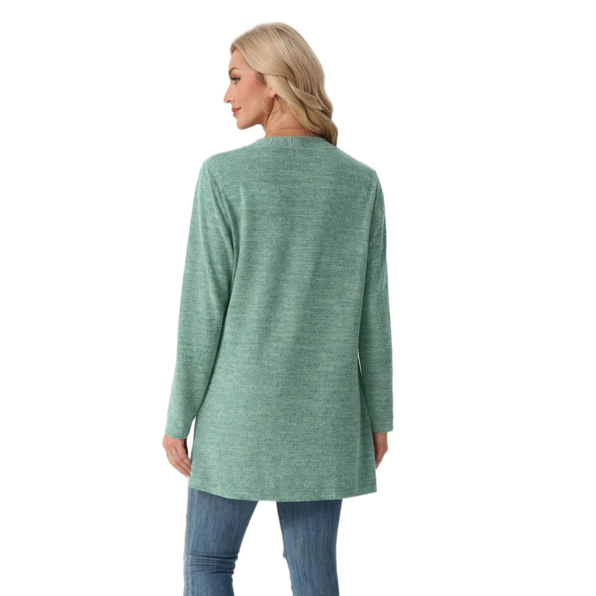 Long-sleeved knit sweater teemdrop