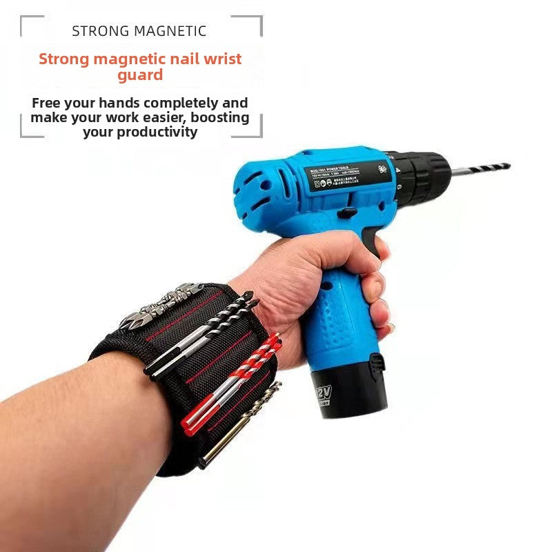 Powerful Magnetic Wrist Strap for Screws and Nails Woodworking Tool