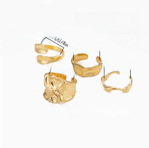 Men's Fashion Alloy Rings Set