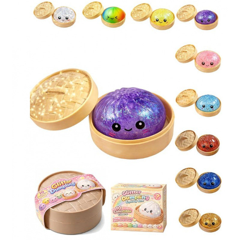 Shiny dumpling-shaped soft toy