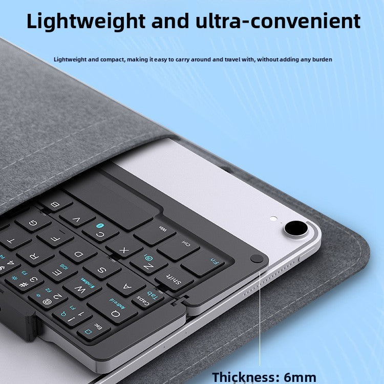 Folding Bluetooth Keyboard Ultra-thin Mini Wireless Mobile Phone Computer Tablet teemdrop