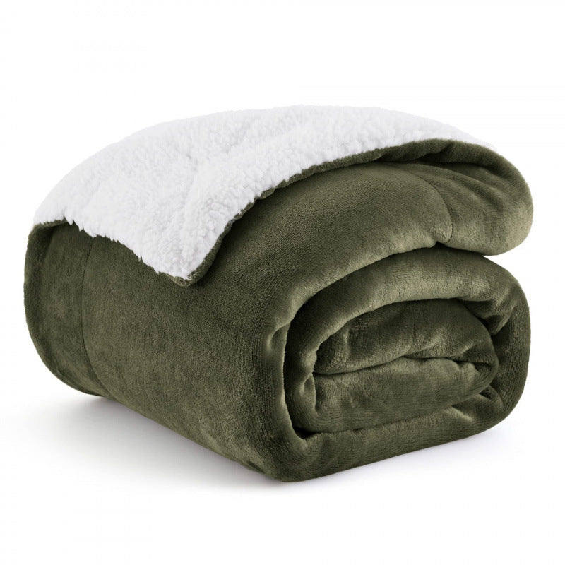 Double-Sided Warm Plush Flannel Blanket teemdrop