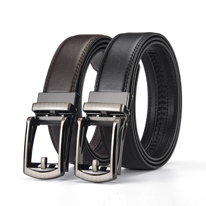 Automatic Buckle Mens Leather Belt
