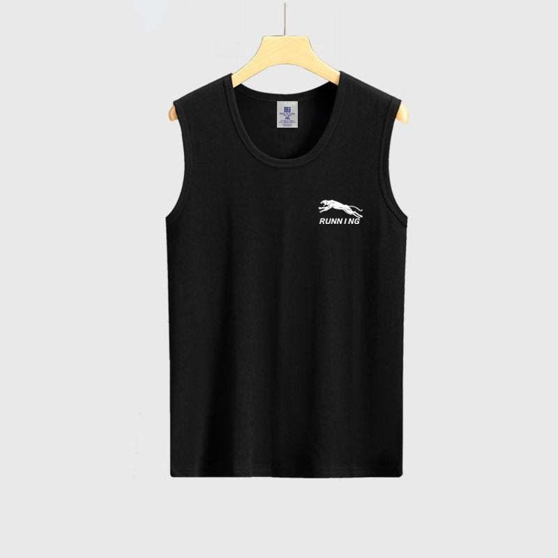 Men's Solid Color Sleeveless Breathable Sports Gym Fitness Vest teemdrop