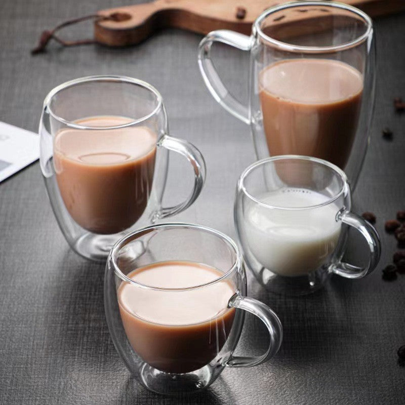Transparent Double Layer Borosilicate Glass Cup