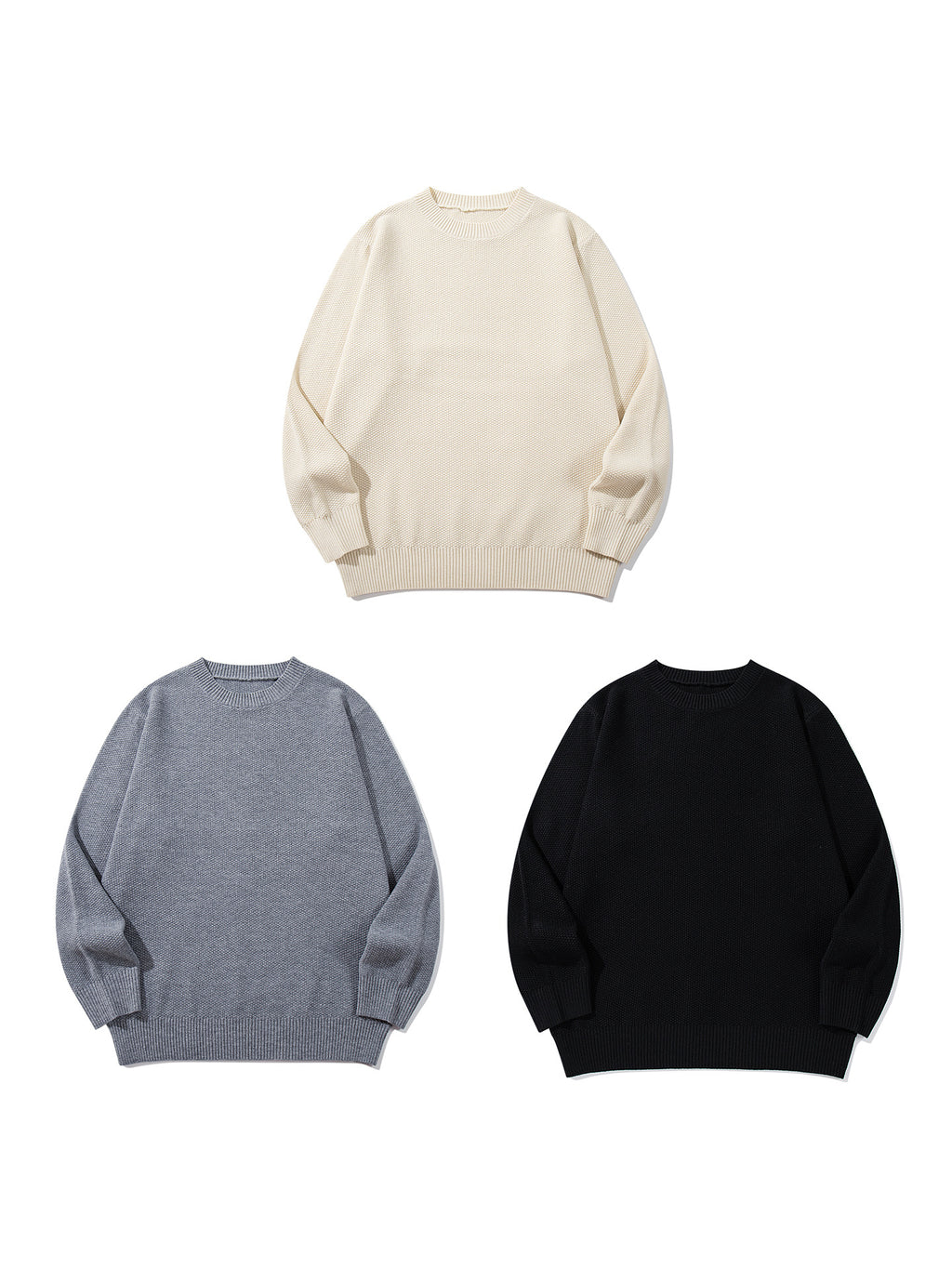 Men's Wool Blend Crew Neck Sweater teemdrop