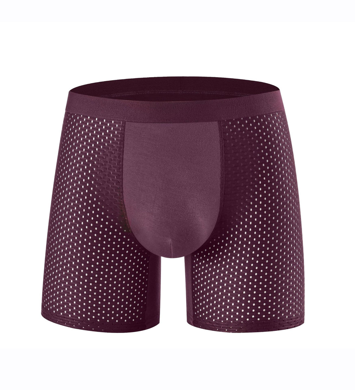 Men Mesh Underwear Sports Extended AntiWear Boxer Briefs Breathable QuickDry