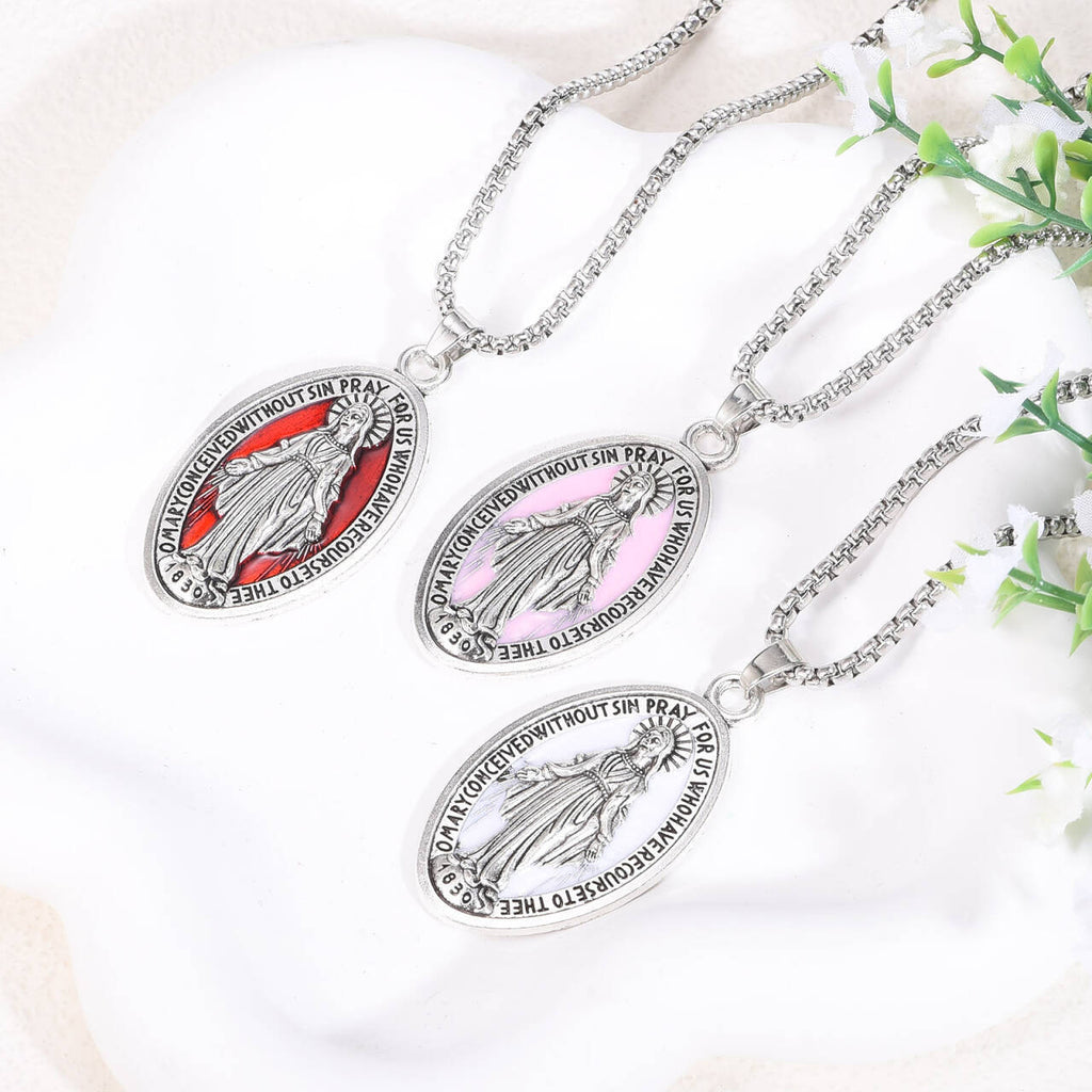 Oil-Dropping Geometric Pendant Zinc Alloy Necklace, Electroplated, Six Colors, Unisex teemdrop