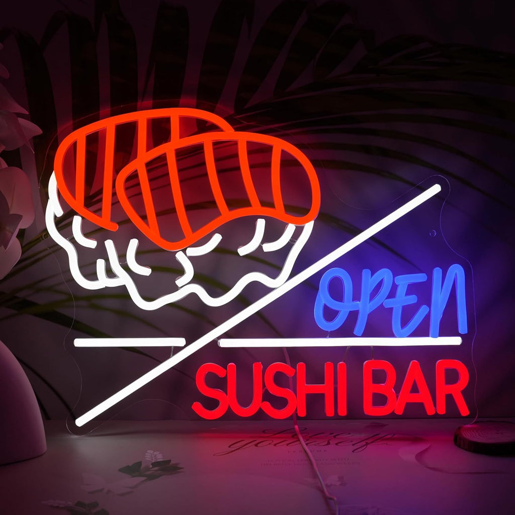 Sushi LED Neon Sign Dimmable Wall Decor Light for Kitchen Home Art Decoration