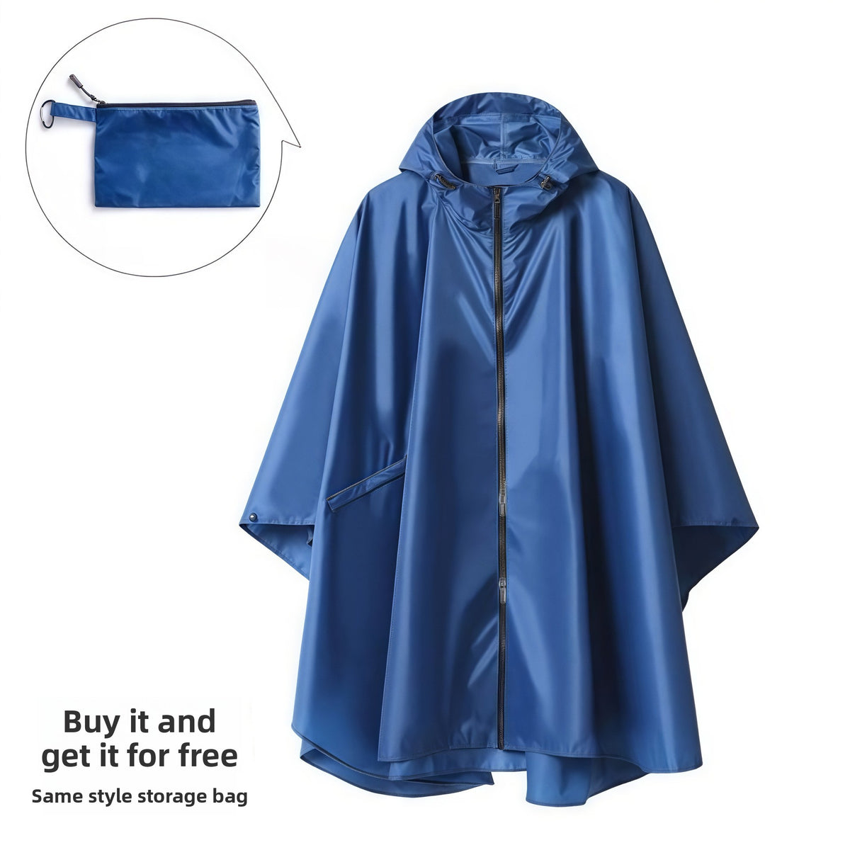 Fashionable cape raincoat for outdoor use teemdrop