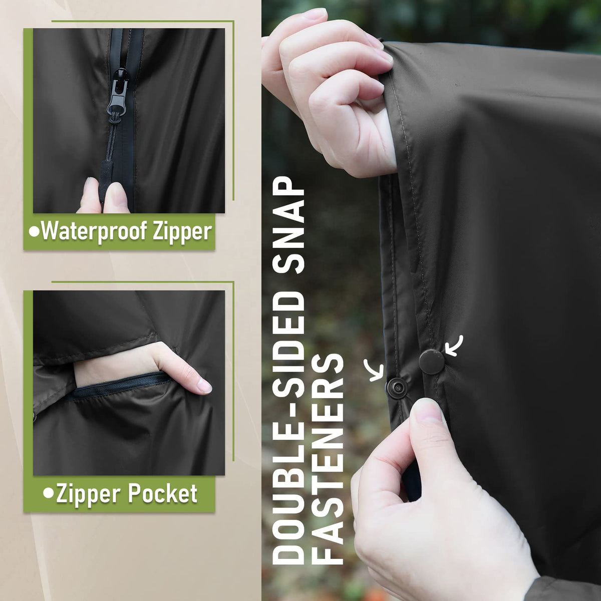 Fashionable cape raincoat for outdoor use teemdrop