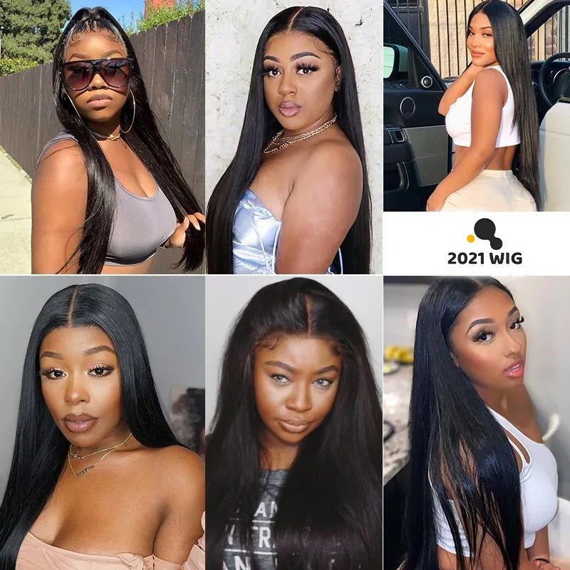 Long straight high-temperature fiber wig teemdrop