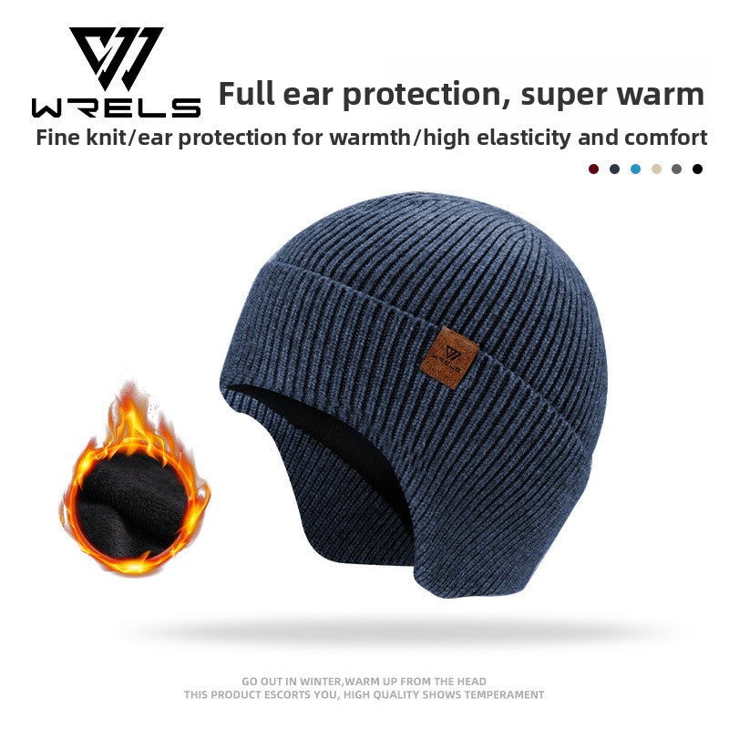 Womens Mens Fleece Lined Windproof Knitted Hat teemdrop