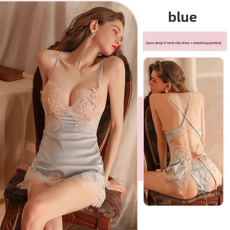 Women's Summer Lace Camisole Nightdress teemdrop