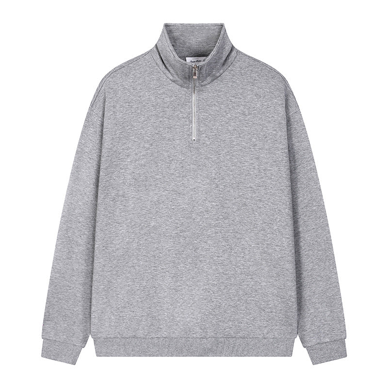 Men's Heavyweight Half-Zip Stand-Collar Thermal Sweatshirt teemdrop