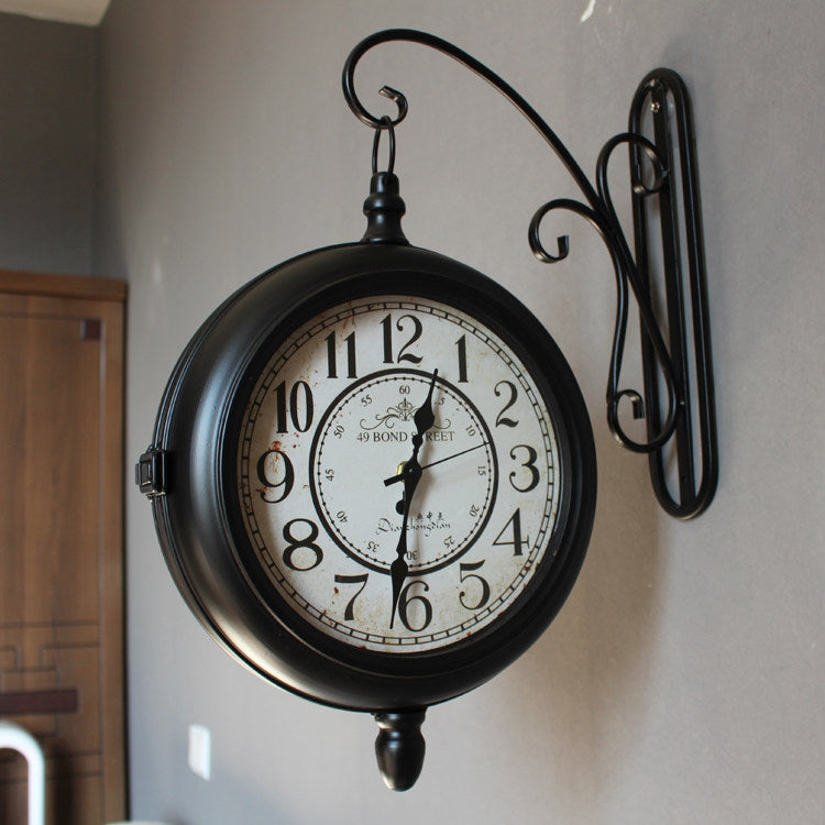 Retro ironwork wall clock