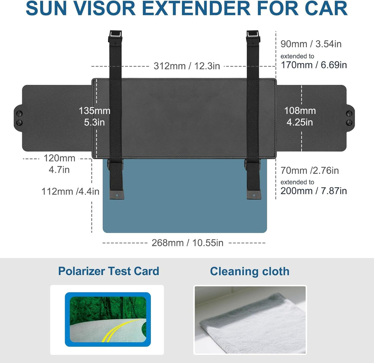 Extensible car sunshade