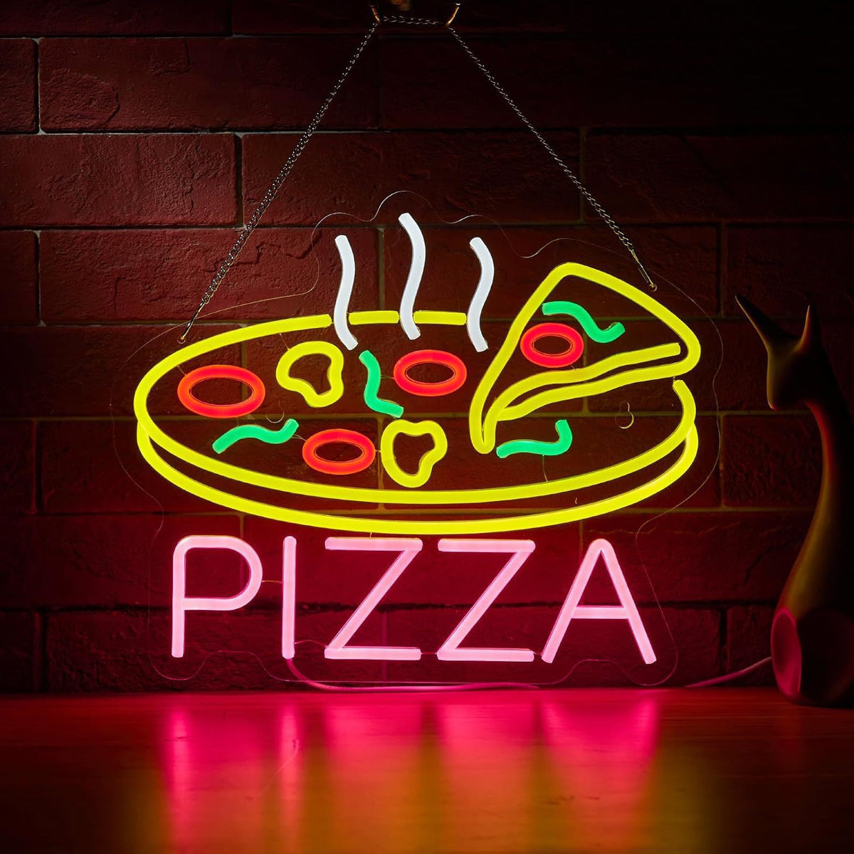 LED Neon Light Hamburger Fries Sushi Shape Sign for Home Bar Decoration
