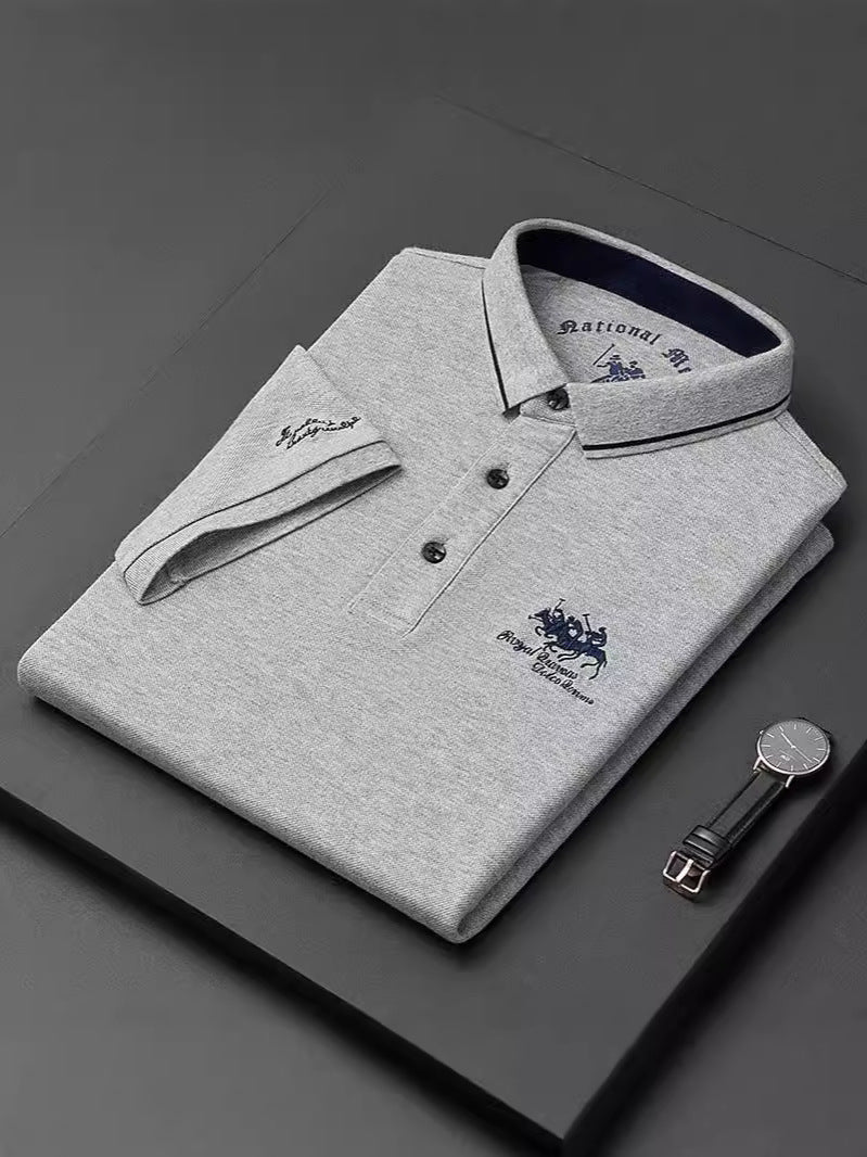 Men's Short Sleeve Embroidered Polo Shirt
