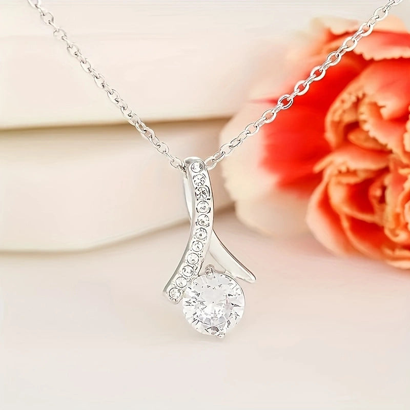 Couple twisted crystal necklace set