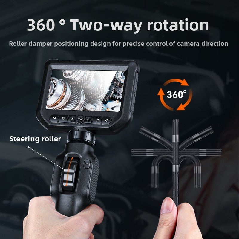 Handheld 360� Steering Endoscope with HD Lens