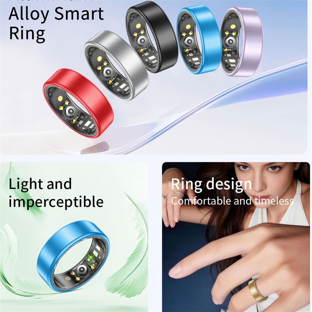 Smart Ring Health Tracker with Bluetooth Camera Control teemdrop