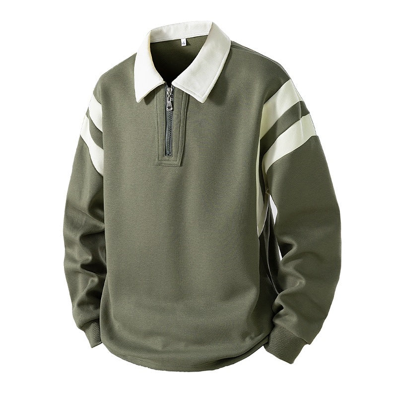 Retro half-zip polo hoodie teemdrop