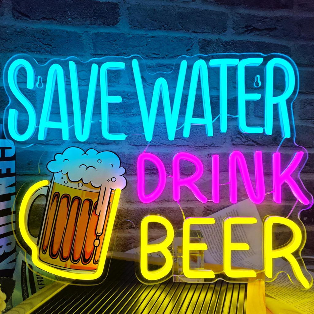 LED Neon Sign Wall Decor Acrylic Light teemdrop