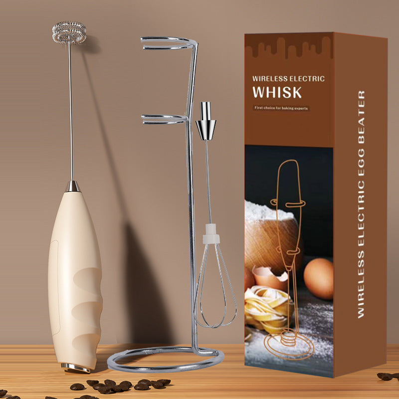 Handheld Electric Milk Frother Rechargeable Foam Maker teemdrop