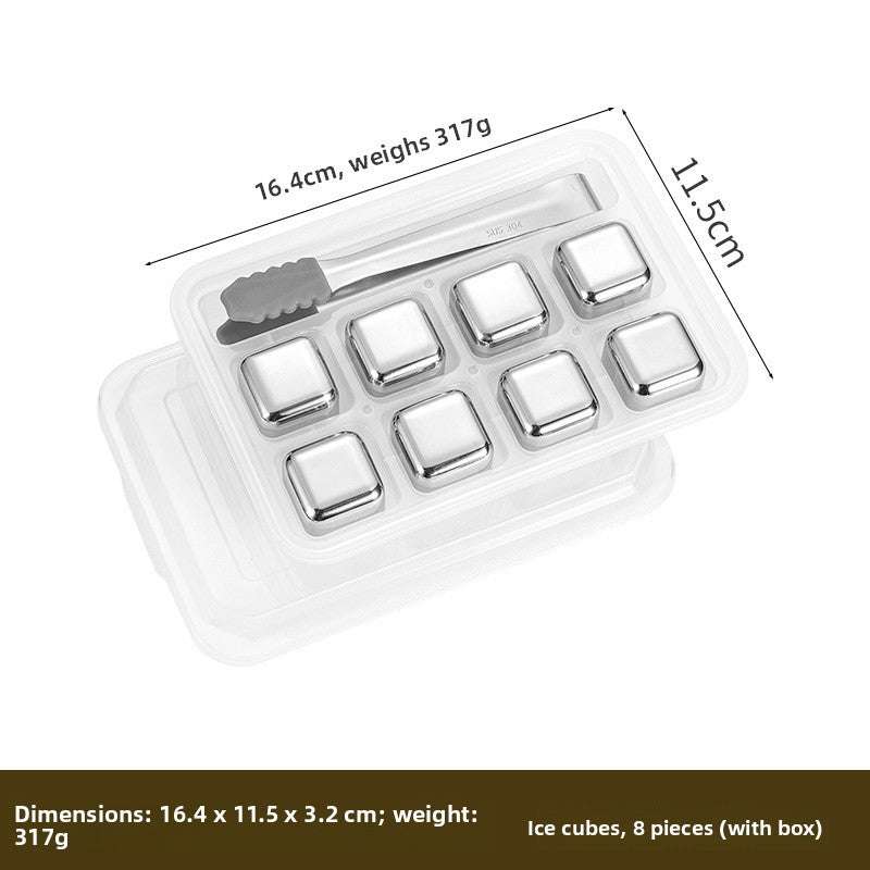 Reusable Stainless Steel Ice Cubes for Drinks
