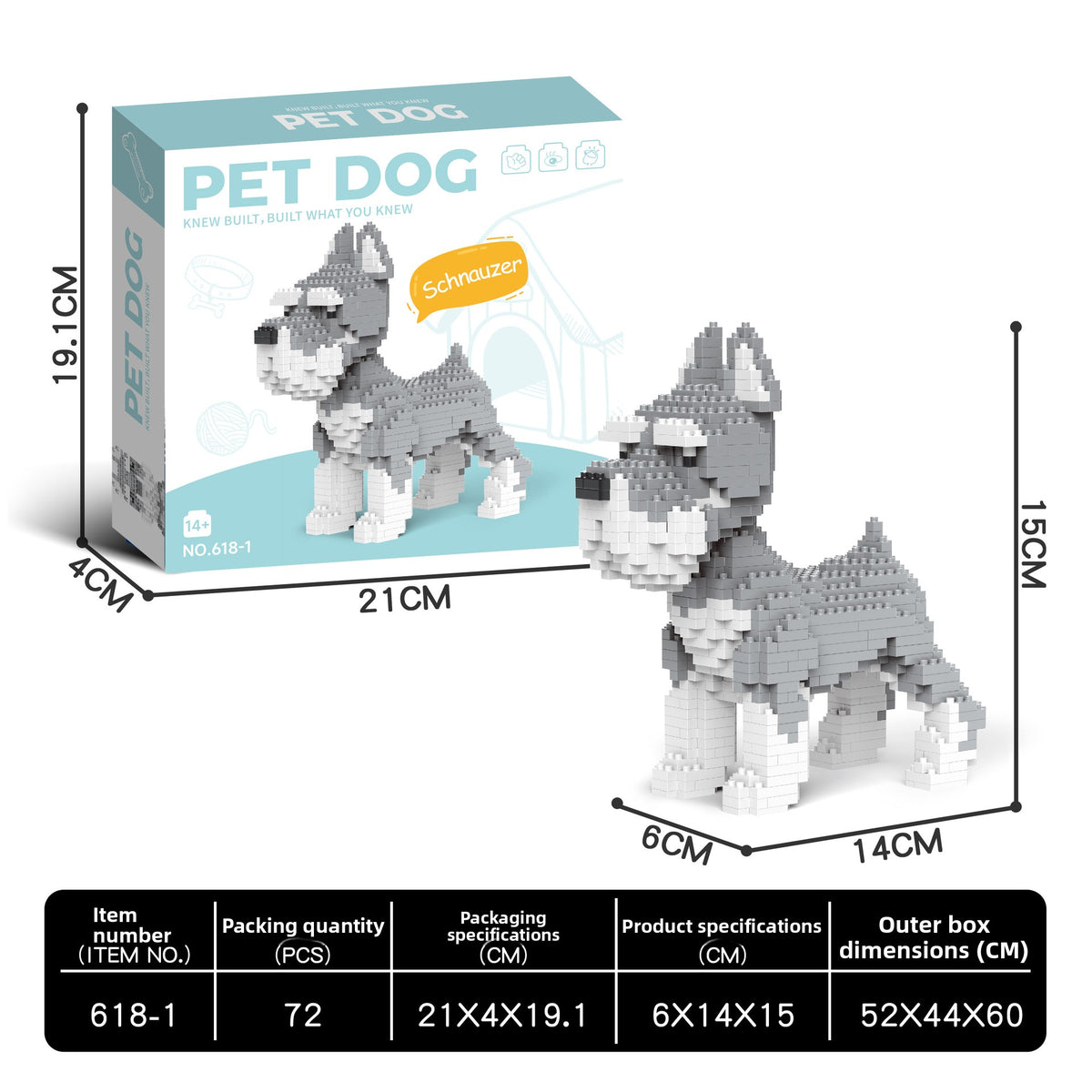 Dog Breed Building Block teemdrop
