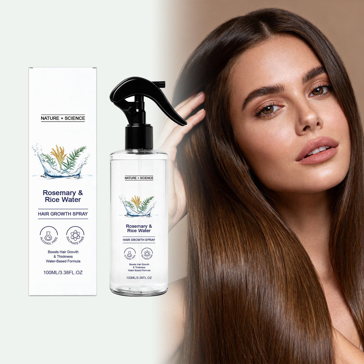 Rosemary Hair Care Spray Lightweight Volumizing Shine Mist 100ml teemdrop