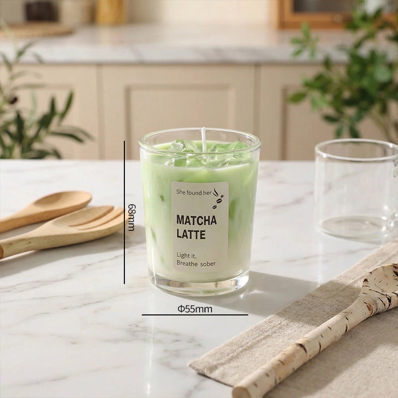 Creative Matcha Cup-Shaped Jelly Wax Scented Candle